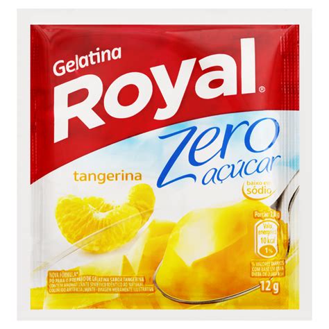 GELATINA PÓ TANGERINA ZERO AÇÚCAR ROYAL PACOTE 12G GTIN EAN UPC