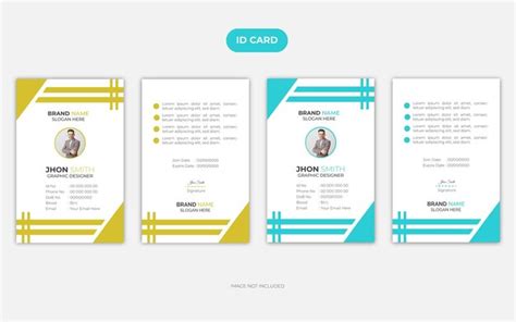 Plantilla De Tarjeta De Identidad Creativa Vector Premium
