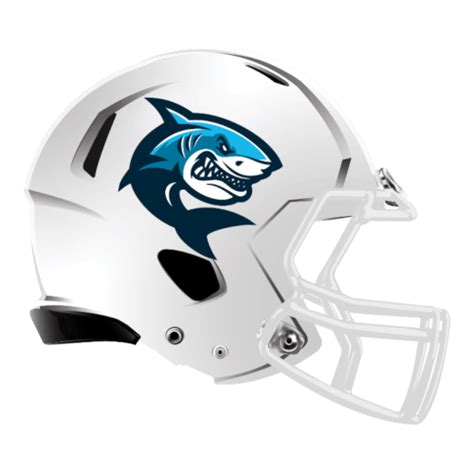 shark great white fantasy football Logo helmet