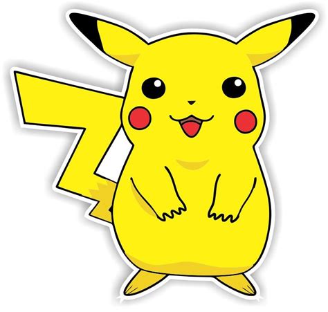 Pikachu Vinyl Sticker Decal Full Color Cad Cut Pokemon Etsy