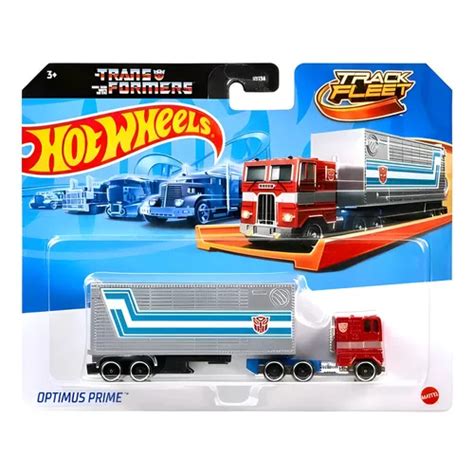 Hot Wheels Track Fleet Optimus Prime Transformers Volvo Camper Speed Hauler Fuel Fire Rodger