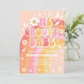 One Groovy Babe Peace Love Party Rainbow Birthday Invitation Zazzle