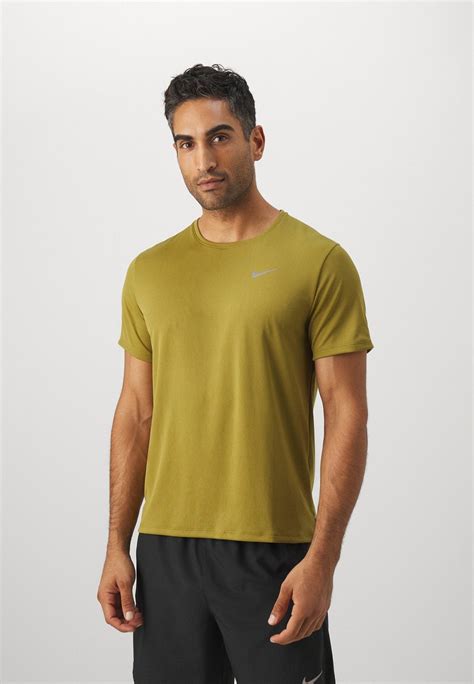 Nike Performance Miler Sport T Shirt Pacific Moss Silver Oliv