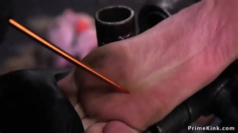 Skinny Blonde Tormented In Device Bondage