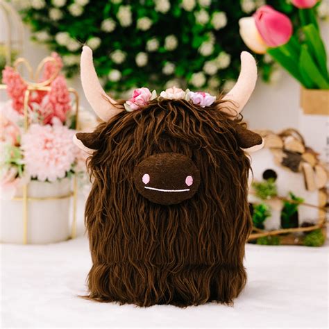highland cow weighted stuffed animal 11