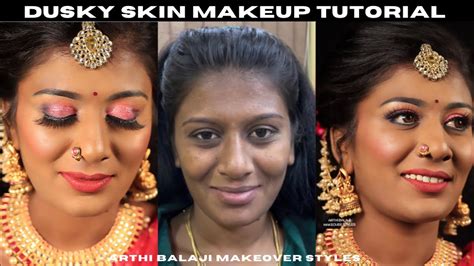 Dusky Skin Makeup Tutorial தமிழில் Darkskinmakeup Duskyskinmakeup