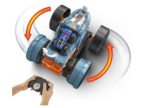 Hot Wheels Monster Trucks na diaľkové ovládanie konvertibilný Rhinomite 1 12 s hračkárskym