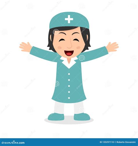 Nurse Cartoon Character Vector Illustration