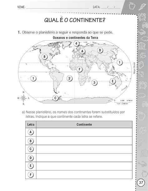 Atividade Continentes E Oceanos REVOEDUCA