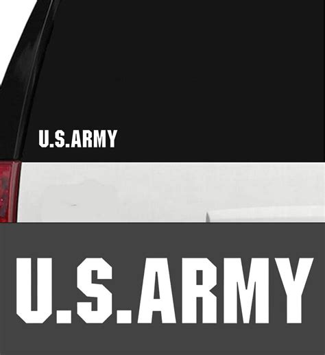 U S Army Sticker Vinyl Decal United States Army White Ebay