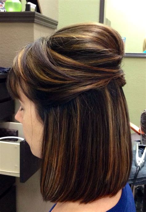 Golden Blonde And Black Hair Half Up Perfect Dimension And Contrast Half Up Hair Hair