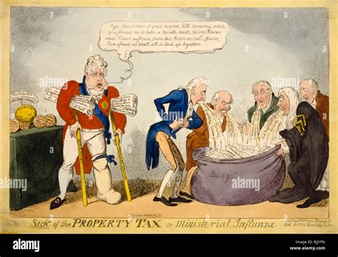 British Political Cartoon - George Cruikshank 1816 - "Sick of the ...