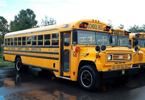 A Chevy Bluebird School Bus From The 1980s School Bus School Bus