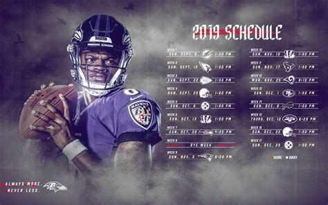 Download Baltimore Ravens 2019 Game Schedule Wallpaper | Wallpapers.com