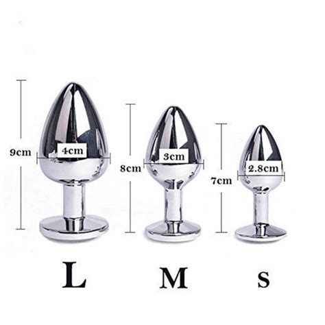 Wholesale Stainless Steel Butt Plug Anal Jeweled Insert Massager Adult Sex Toy Small Color