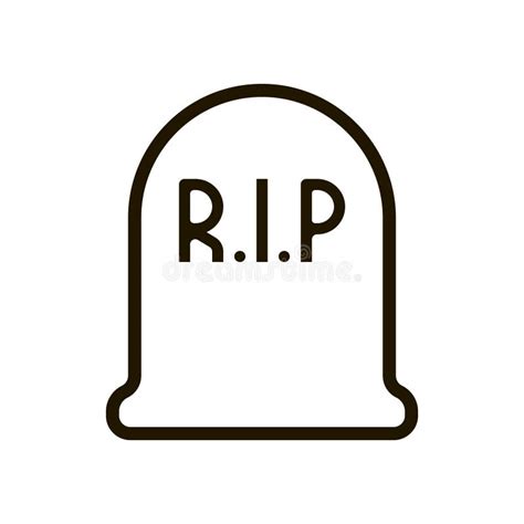 Tombstone Rip Icon In Trendy Flat Style Isolated On White Background
