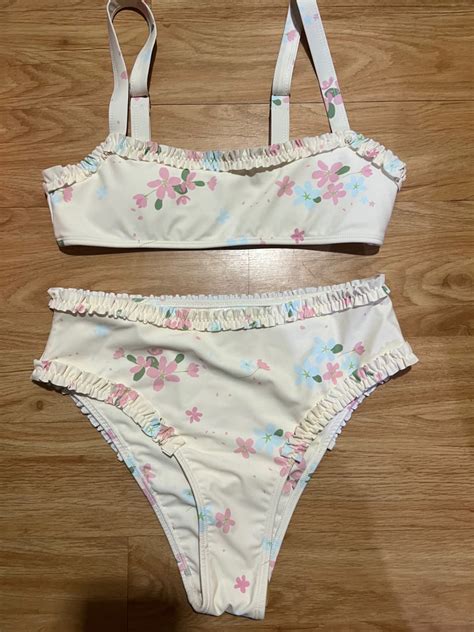 Eight Mermaid Lucy Hi Kini Set In Poppy Two Piece High Waist Bikini Swimsuit On Carousell