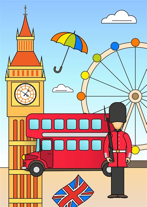 Познавательная раскраска «Англия»