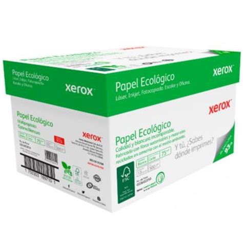 Papel Xerox Bond Ecologico Tamaño Carta 75gr Blanco