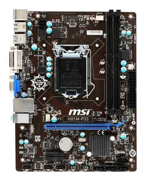 Материнская плата Socket 1150 MSI H81M-P33 ( MS-7817 ) ( s1150, DDR3 ...