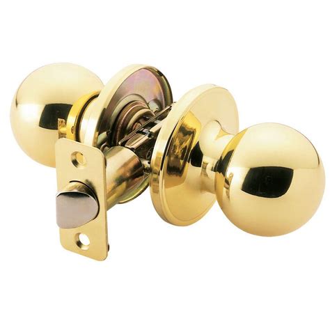 Faultless Ball Polished Brass Passage Hallcloset Door Knob T3730b F The Home Depot