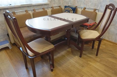 Кухонный стол Алиготе в цвете грецкий орех купить в Москве — мебельный ...