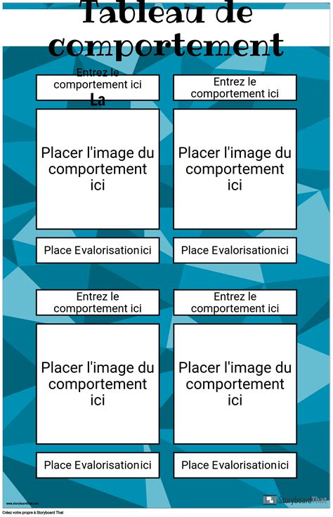 Créez Vos Propres Graphiques De Comportement Modèle De Graphique De