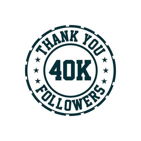 Thank You 40k Followers Celebration Greeting Card For 40000 Social