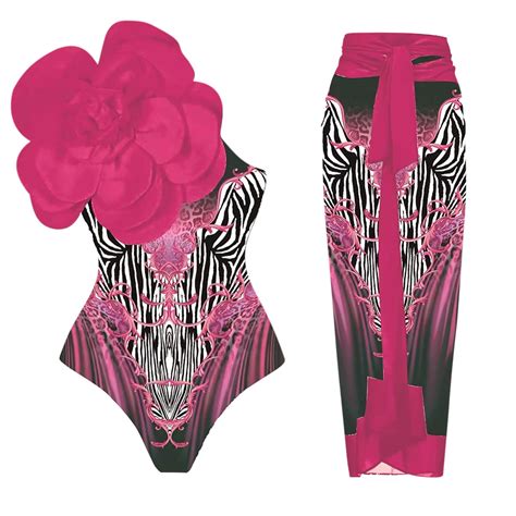 Brnmxoke One Piece Swimsuit Set With Chiffon Cover Up Dress For Hot Summer Women One Piece