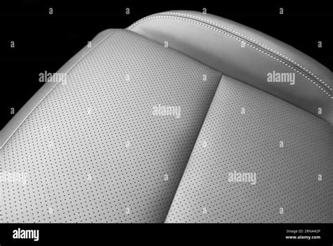 Modern Luxury Car Black Leather Interior Part Of Black Leather Car