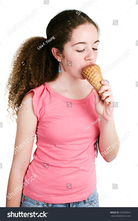 Cute Hispanic Latina Teenage Girl Curly Stock Photo 232959031