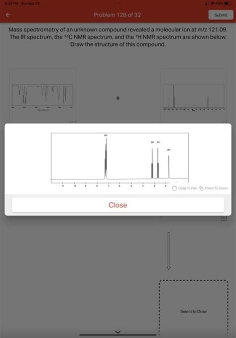 Solved Mass Spectrometry Of An Unknown Compound Revealed A