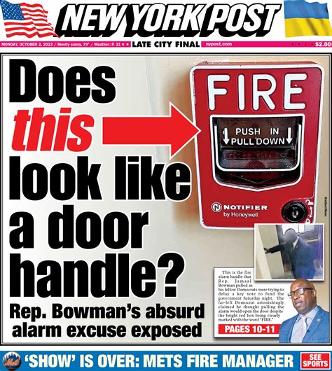 Ny Post Cover For October 2 2023 New York Post