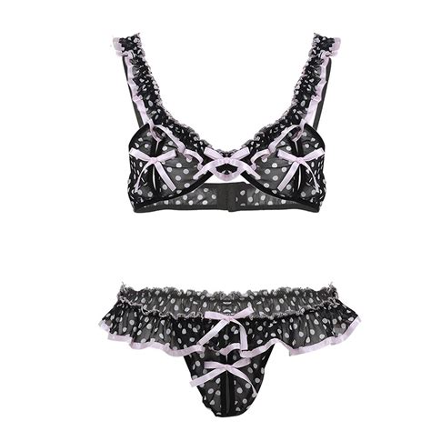 Polka Dots Ruffled Lingerie Sissylover
