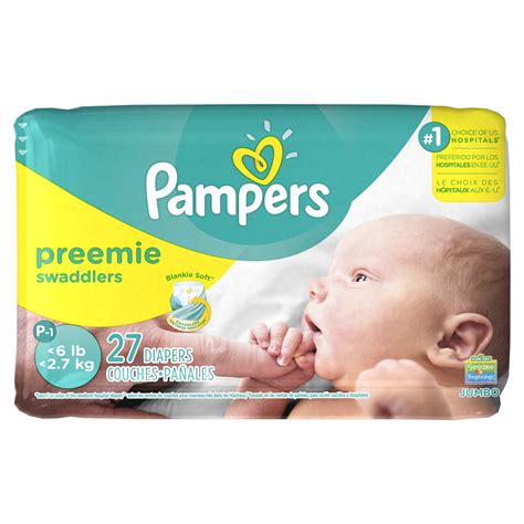 Pampers Swaddlers Preemie Diapers Size P-1 27 count - Walmart.com