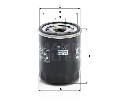 Ölfilter 6,84€ Original MANN-FILTER W67