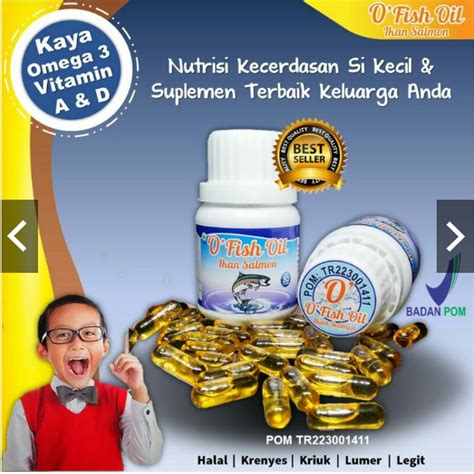 Jual O Fish Oil Minyak Ikan Salmon Suplemen Minyak Ikan Omega 3 Ori