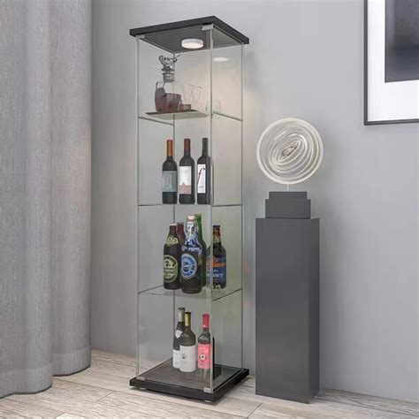 Buy Tier Glass Display Cabinet With Glass Door Mm Tempered Glass