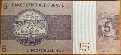 Billete Brasil 5 Cruzeiros 1974 Pedro Cuotas sin interés