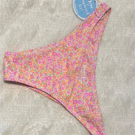 Kulani Kinis Other Kulani Kinis Pink And Orange Floral Bikini Bottom Poshmark