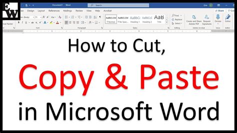 How To Cut Copy And Paste In Microsoft Word Artofit