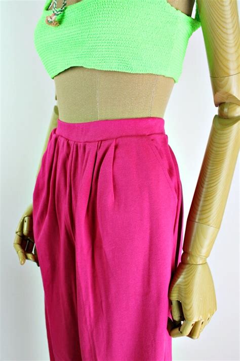 80s Hot Pink Stirrup Pants Barbie Pants 80s Pants Gem