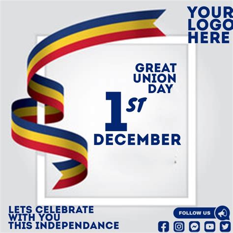 Romania Great Union Day Template Postermywall