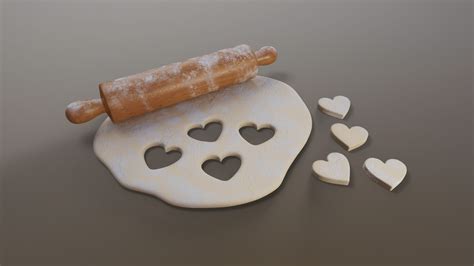 3d Cookies Dough Model Turbosquid 2200101
