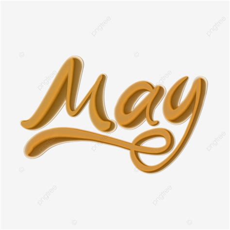 May Cartoon Three Dimensional Artistic Word Cartoon Clipart May
