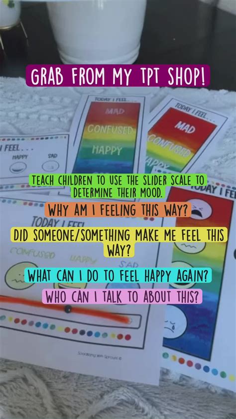 Feelings Thermometer Mood Meters For School Early Elementary