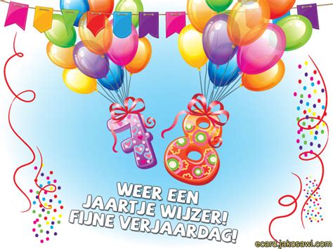 Jakosawi Gratis Wenskaarten E Cards 78 Jaar Ballonnen 2