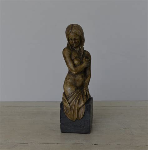 Rare Vintage Art Deco Chalkware Nude Woman Figurine By L Dupas Etsy