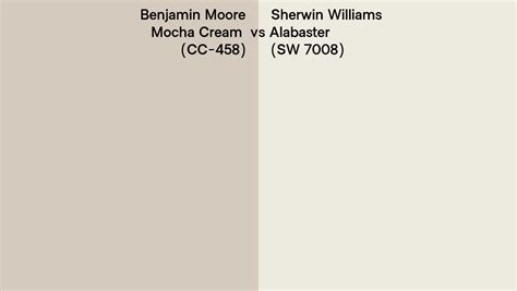 Benjamin Moore Mocha Cream Cc 458 Vs Sherwin Williams Alabaster Sw