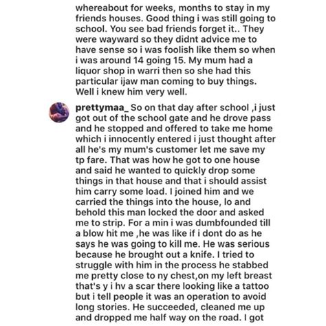 Touching Story How I Experienced Sex At Years Old And My Mum Didn T Believe Me Lady Shares